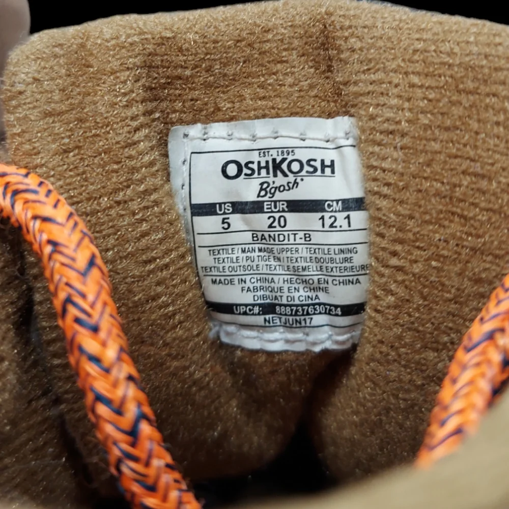 Oshkosh B'gosh Bandit-B Boots Toddler Boy's Size 5